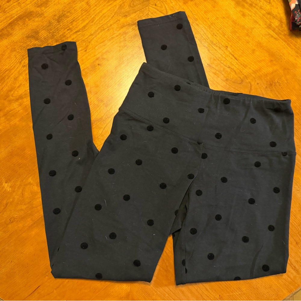 Marc New York Black Womens Leggings with Polka Dots